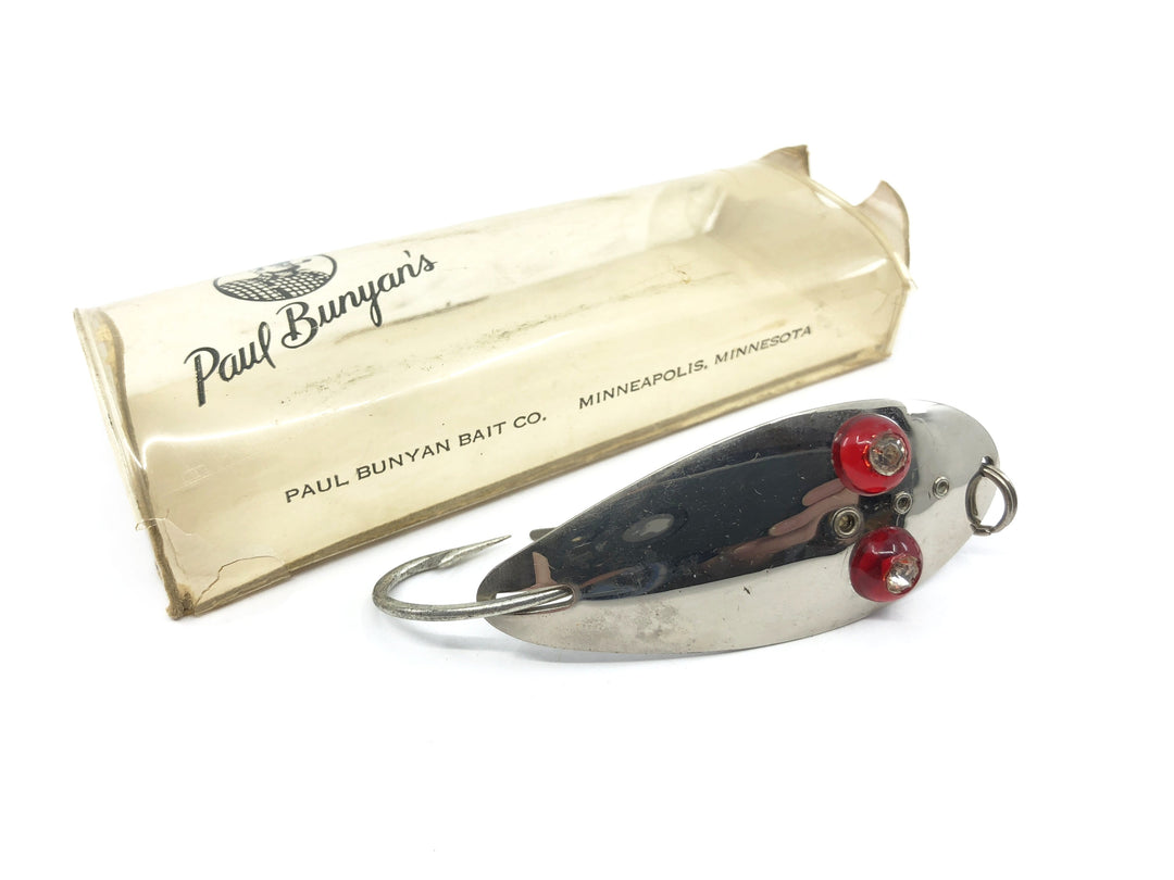 Paul Bunyan Flasheye Weedless Spoon No. 2800 Nickel with Box Tube