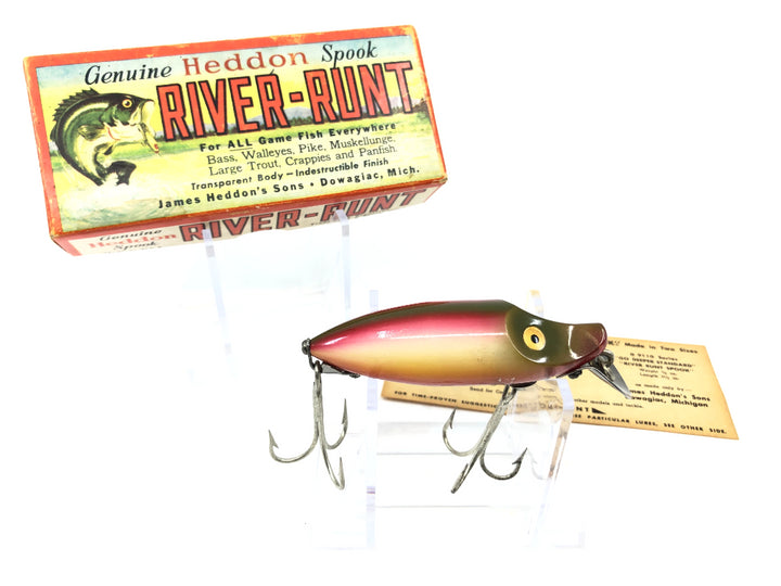 Heddon River Runt Spook Sinker 9110 RB Rainbow Color with Box
