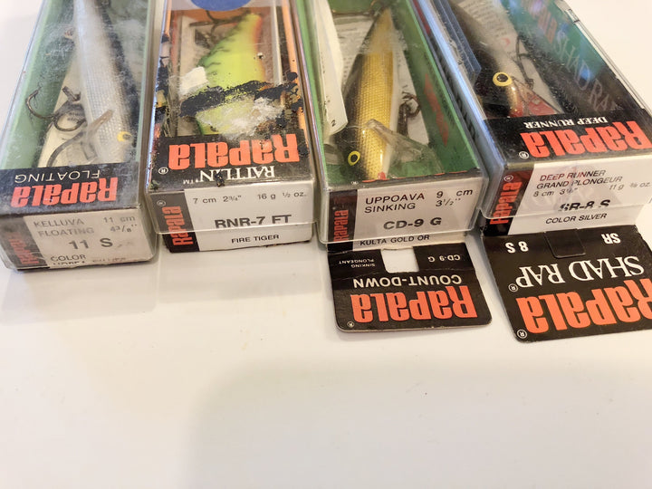 Rapala Lot of Four New in Box Old Stock