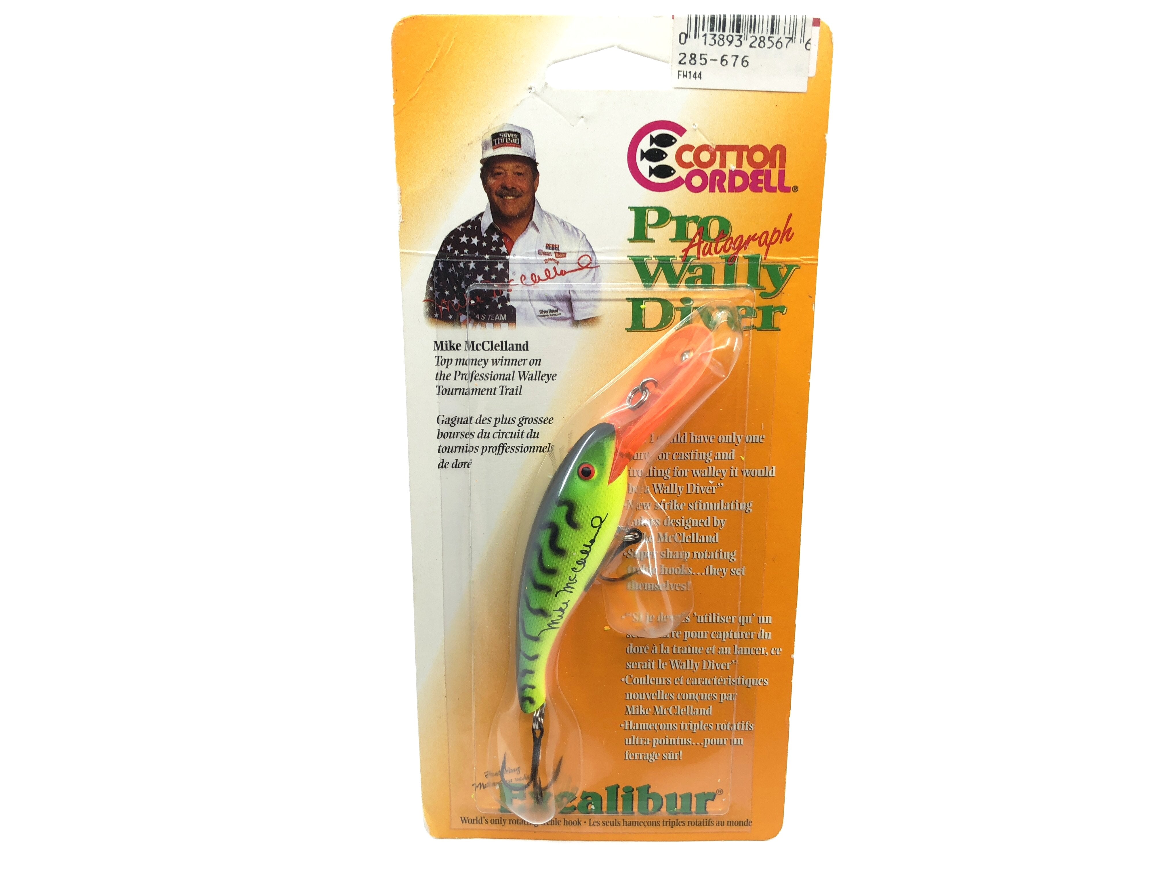 Cotton Cordell Leurre de pêche Wally Diver CD569 Fire Tiger, 6,3 cm