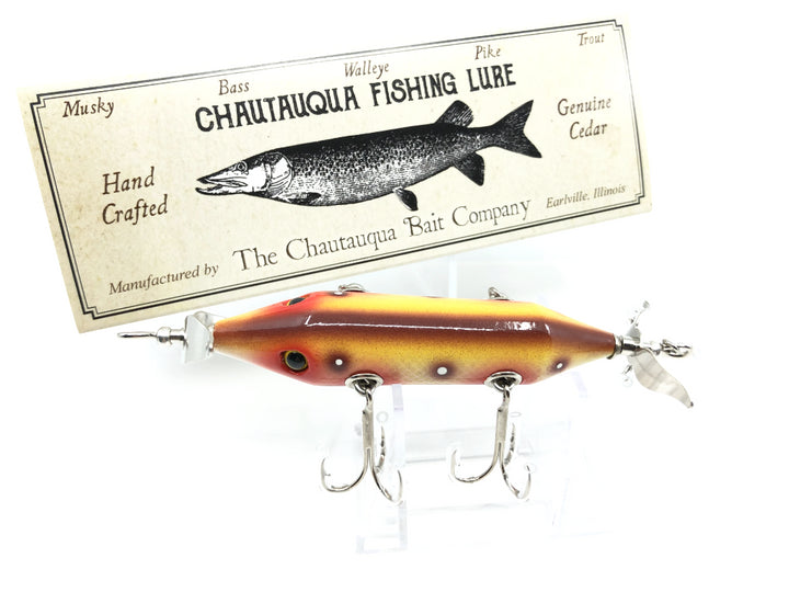 Chautauqua Special Order Wooden 5 Hook Minnow in Dark Strawberry Color