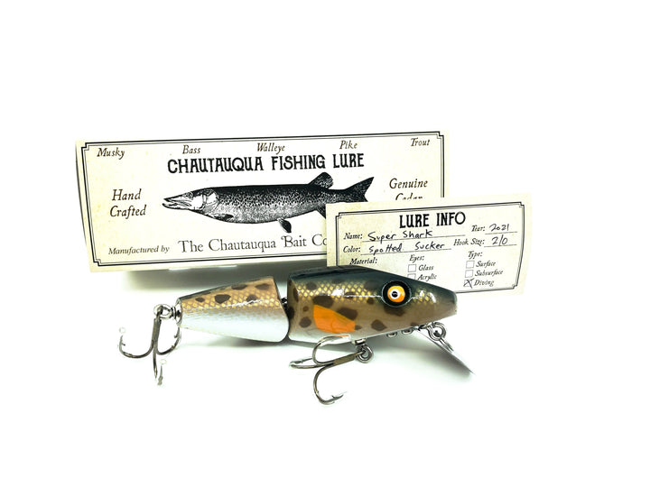 Chautauqua Wooden Super Shark Spotted Hogsucker Chub Color