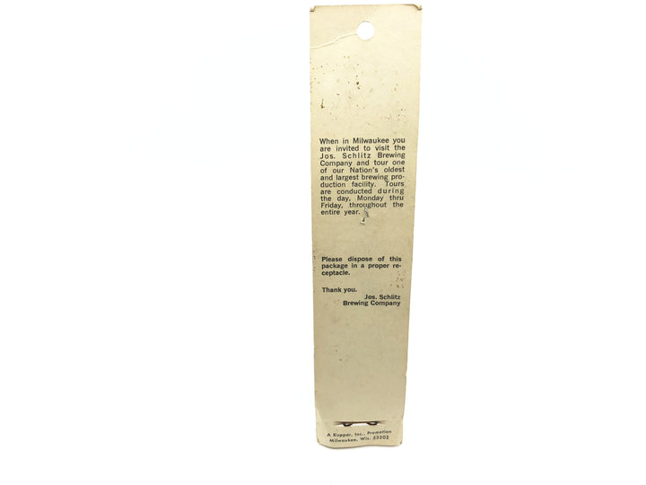 Schlitz Beer Bottle Novelty Lure on Card