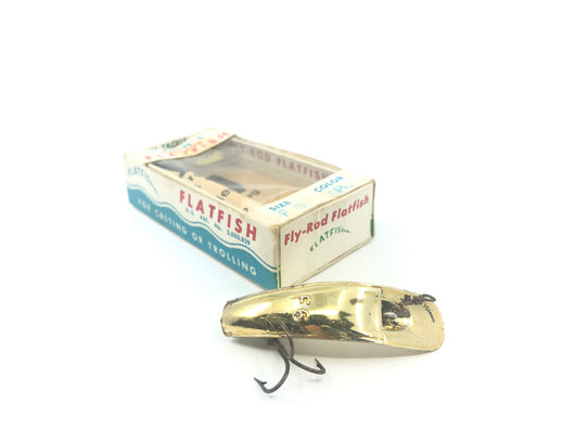 Helin Flatfish F6 GPL Wooden Lure Gold Plate Color