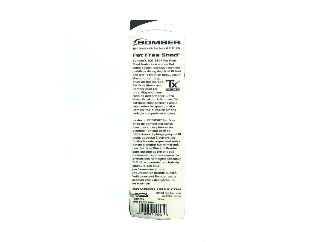 Bomber Silent Fat Free Shad Foxy Shad Discontinued Model