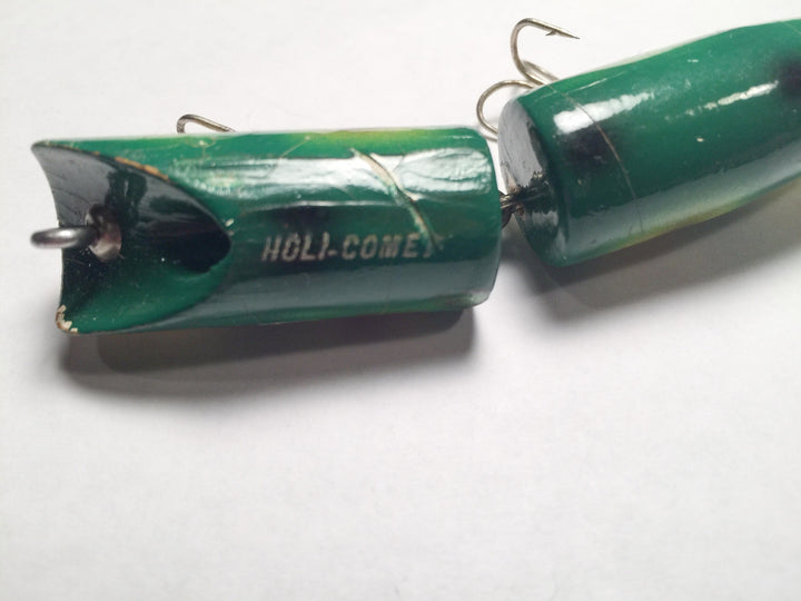 Makinen Holi-Comet Wooden Lure Green Frog Pattern