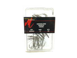 Matzuo American Weedless Sickle Treble Hook Size 2 Qty 20 Hooks Ref 390022-2