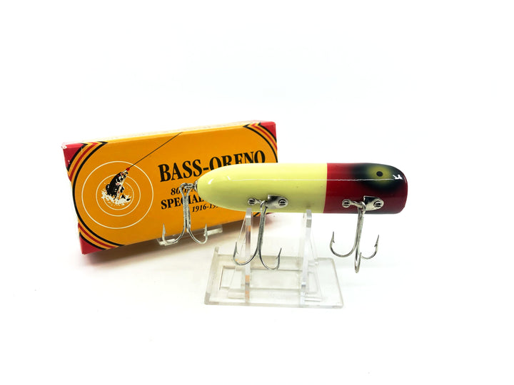 Luhr-Jensen South Bend 80th Anniversary Bass-Oreno, White/Red Head Color New in Box