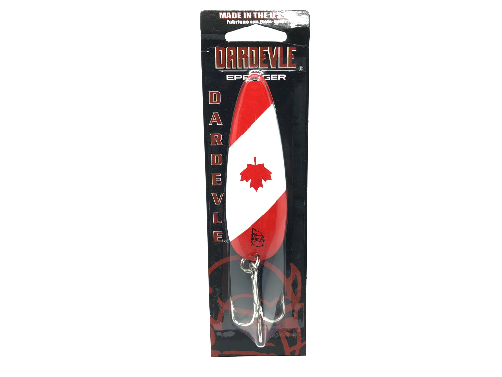 Eppinger Dardevle Canadian Flag Lure 1 oz Nickel Back New on Card