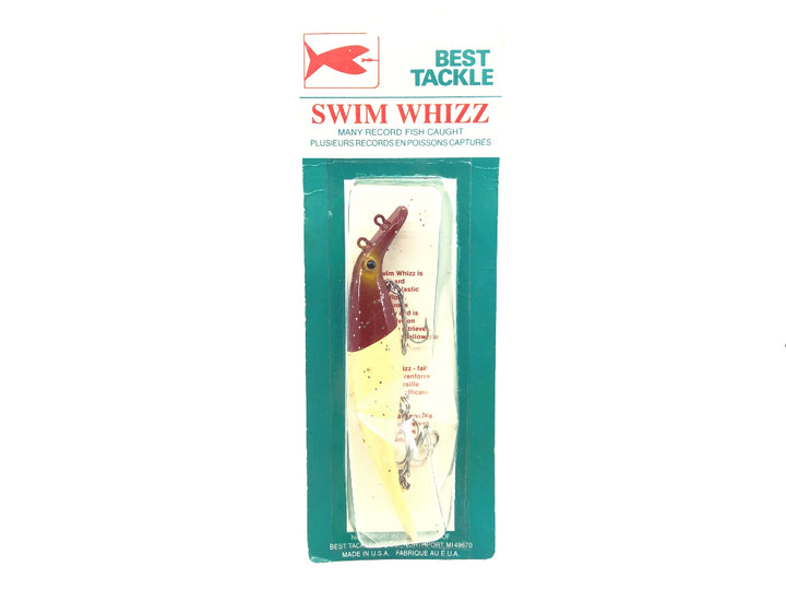 Best Tackle Swim Whizz Red and White New on Card Old Stock