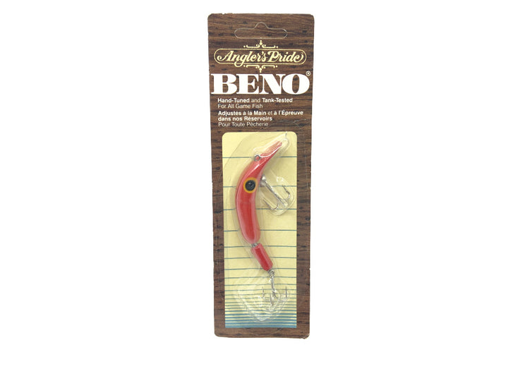 Angler's Pride Beno Lure Jointed Red Yellow Eye Color New on Card