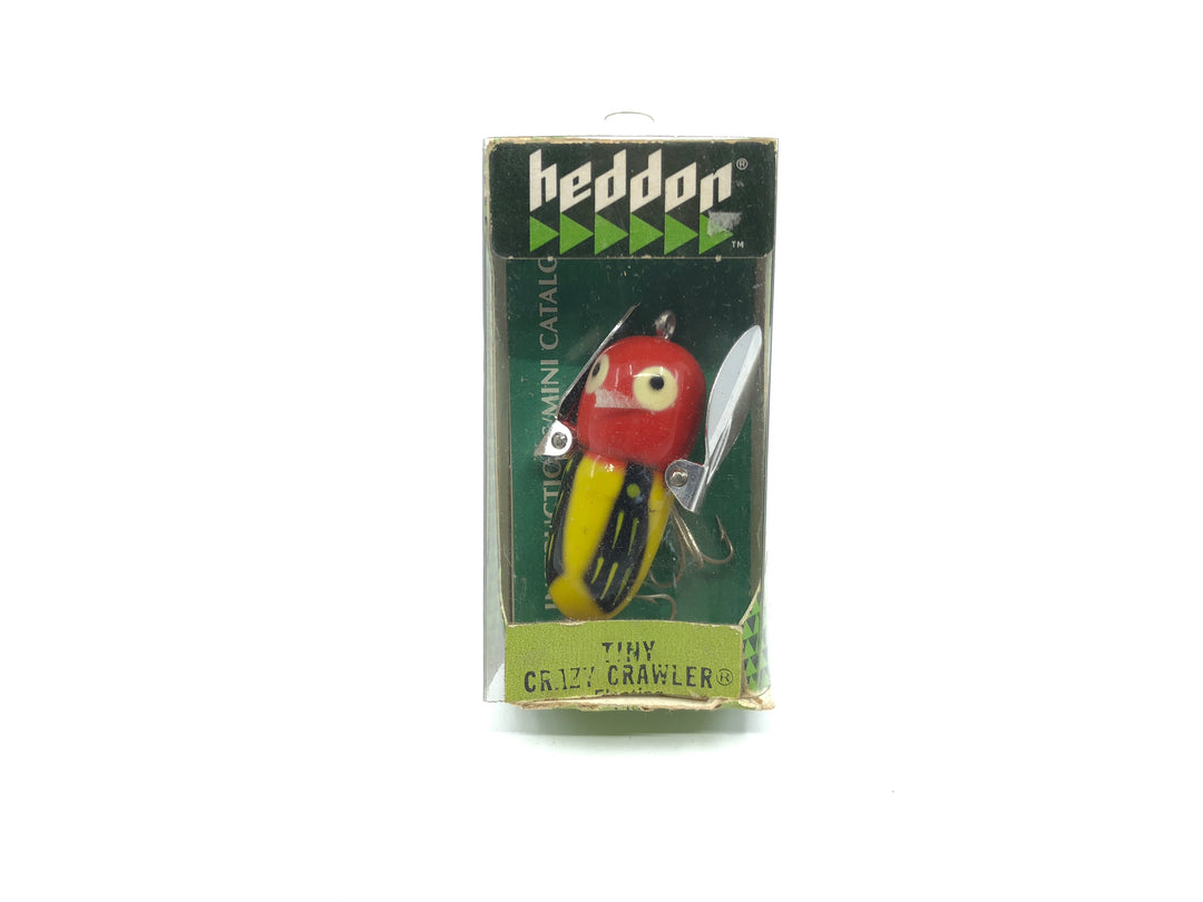Heddon Tiny Crazy Crawler 0320 YRH Yellow Red Head Color with Box