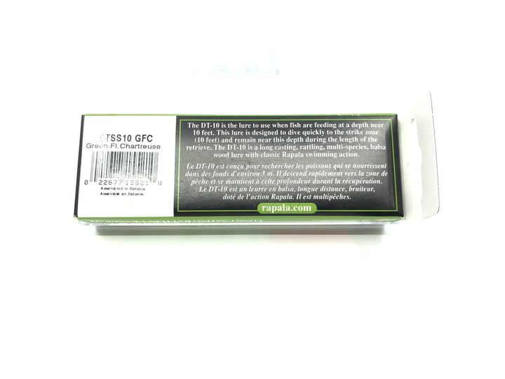 Rapala Dives-To 10 DTSS-10 GFC Green Fluorescent Chartreuse Rare Color New in Box Old Stock