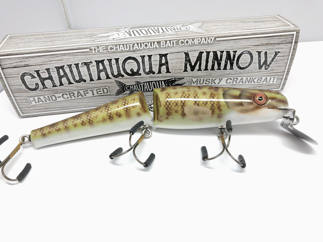Jointed Chautauqua 8" Minnow Musky Lure Special Order Color "HD Smallmouth"