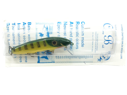 Crane 205 Musky Lure New on Card Green Yellow Perch Color