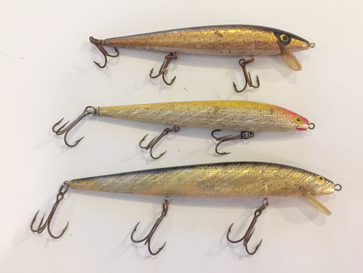Rapala Lures Lot of 3 Old Foil Type