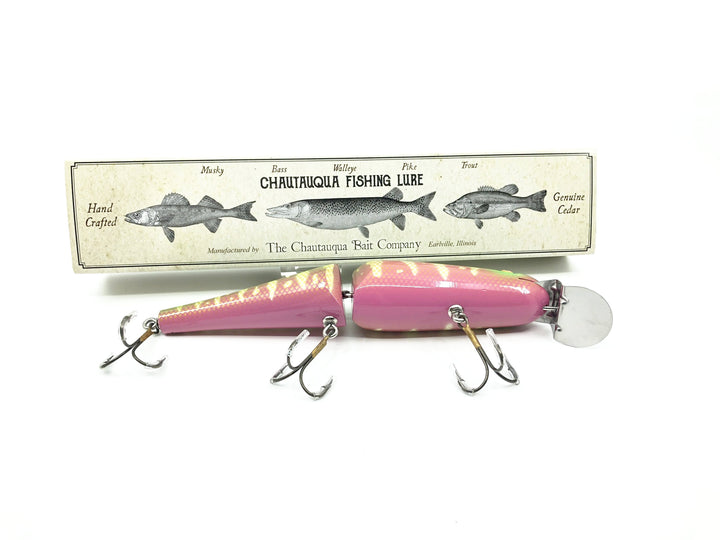 Jointed Chautauqua 8" Minnow Musky Bubblegum Tiger Color