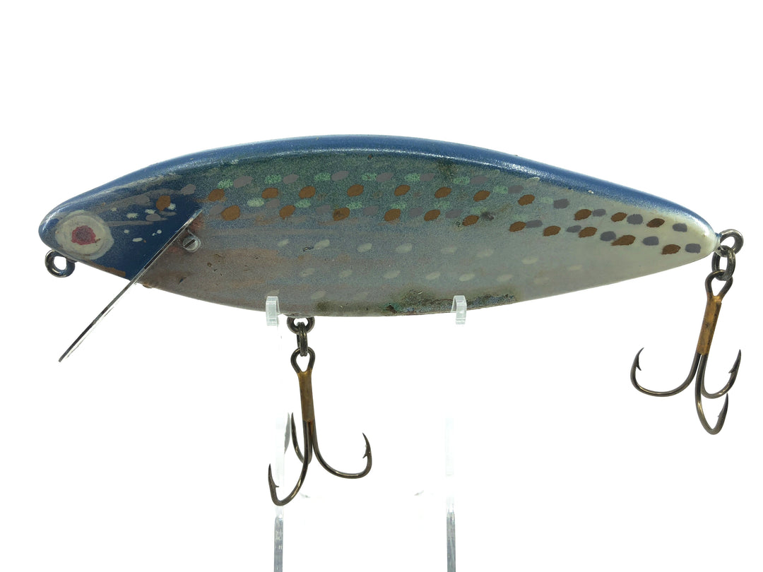 Vintage Hellraiser Psycho Path Musky Lure 8" Blue Rainbow Trout Color Early Model