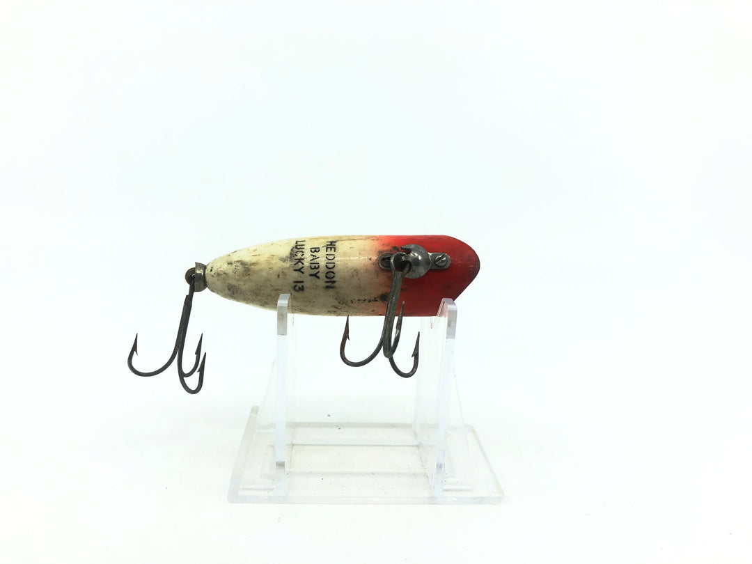Heddon Baby Lucky 13 RH White/Red Head Color