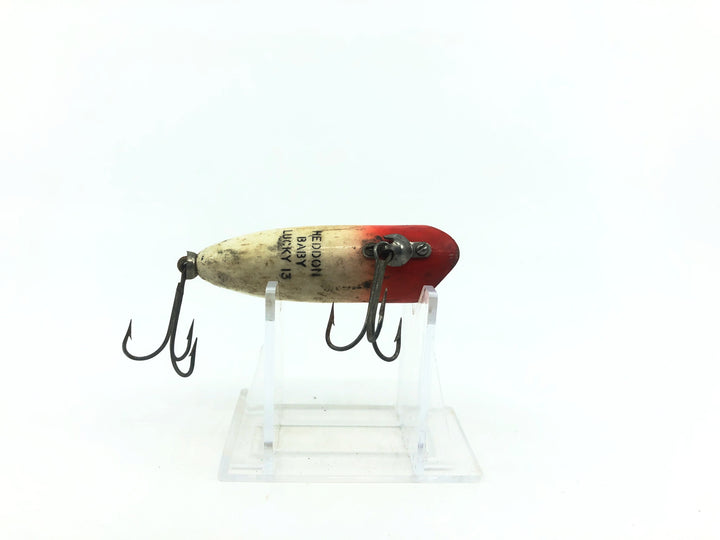 Heddon Baby Lucky 13 RH White/Red Head Color