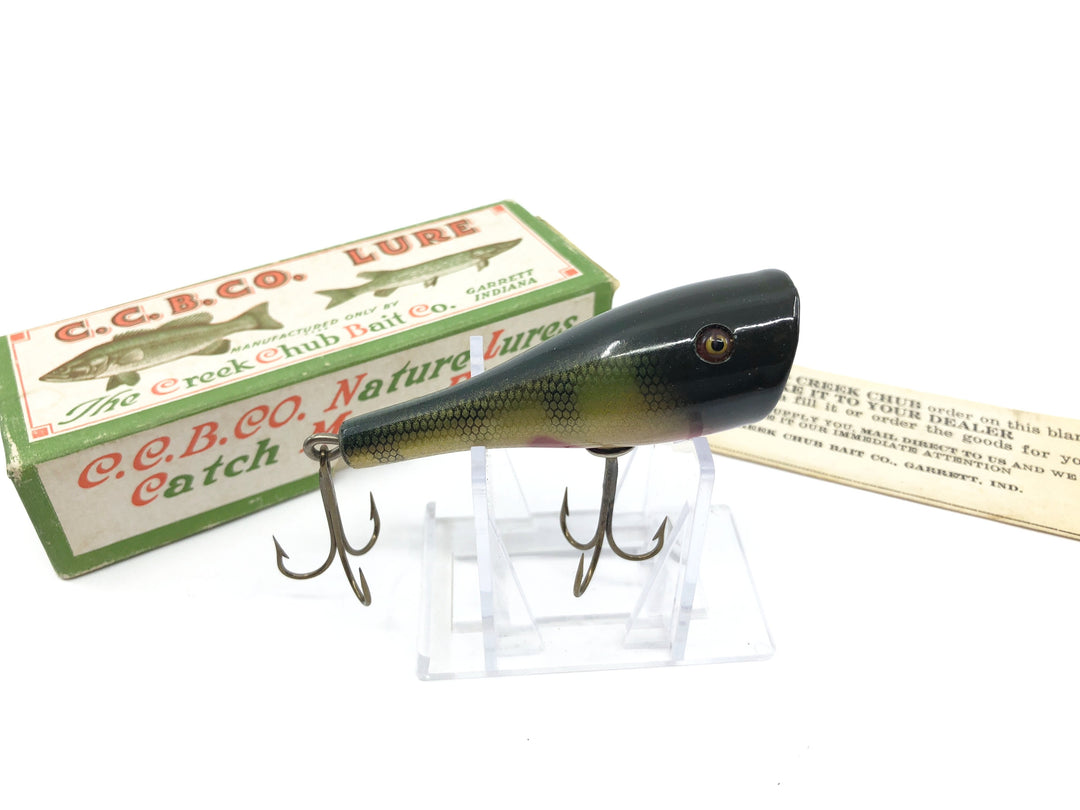 Vintage Creek Chub Plunker Glass Eyes 3201 Perch Color with Box