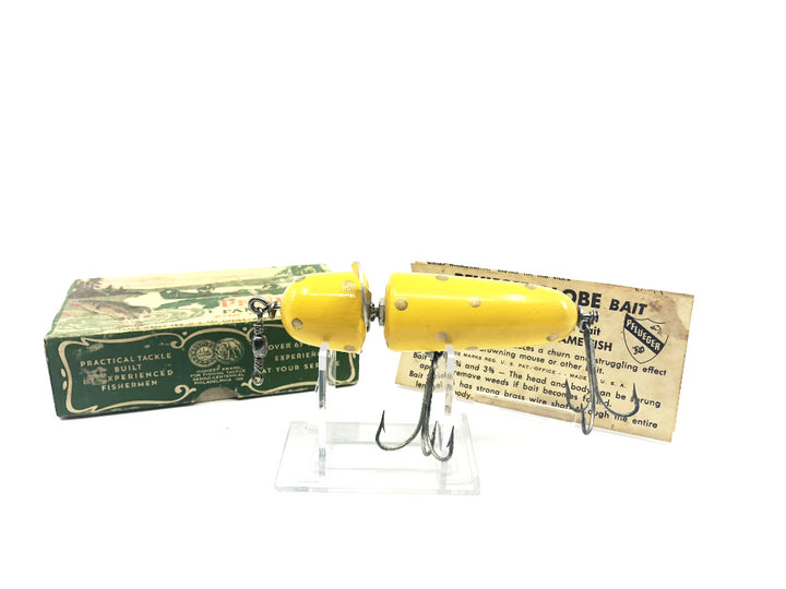 Pflueger 3750 Globe Yellow with Gold Dots 3 5/8" Size with Box