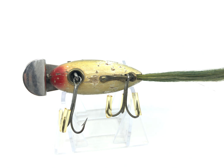 Creek Chub 5600 Dinger in Frog Color 5619 Wooden Lure Glass Eyes