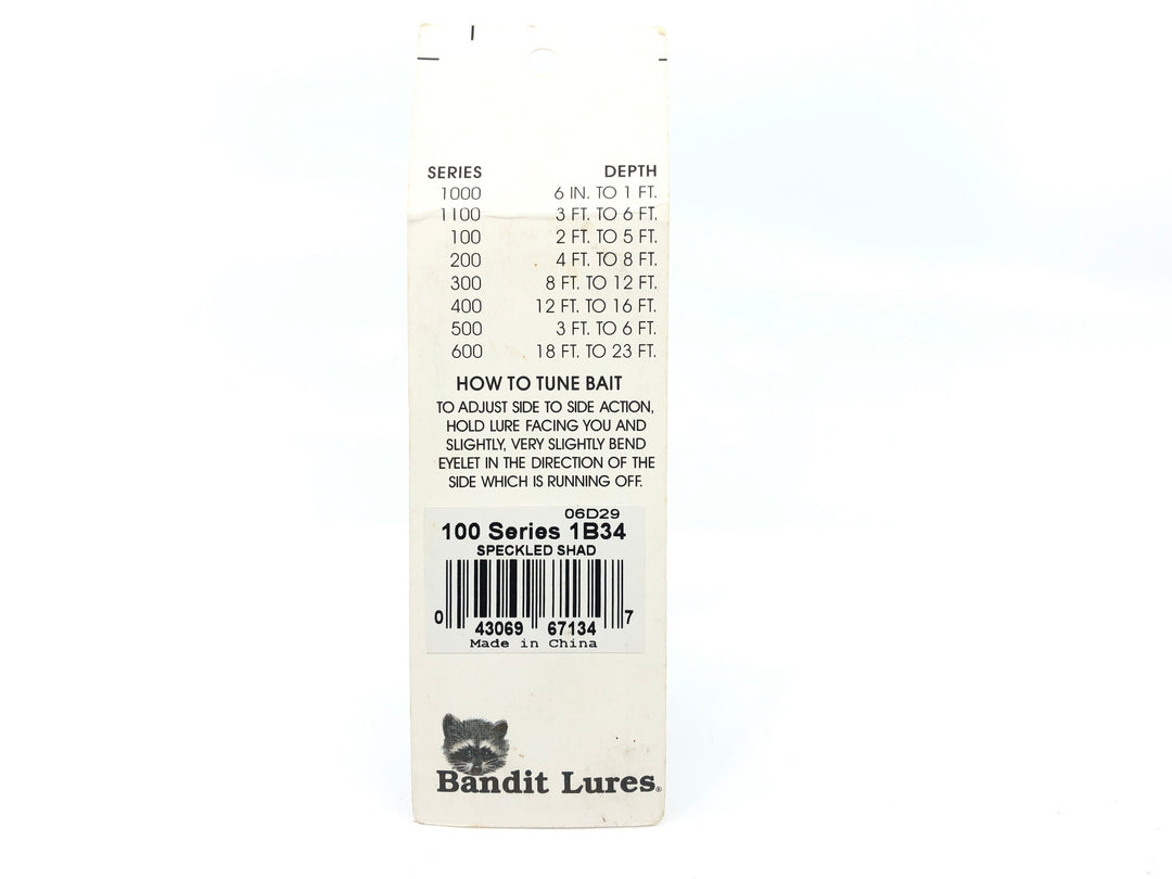 Bandit Series 100 1B34 Speckled Shad New Old Stock