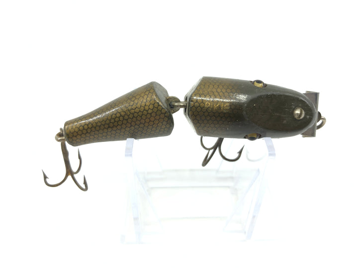 Creek Chub 2700 Baby Jointed Pikie Minnow in Pikie Color Wooden Lure Glass Eyes