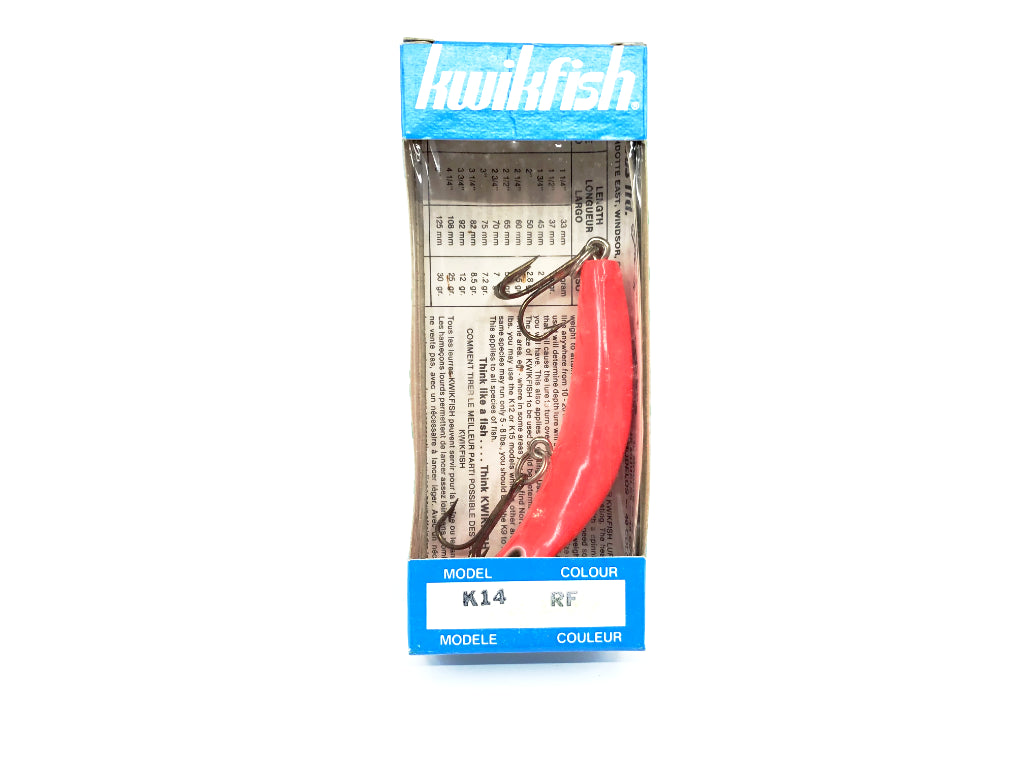 Kwikfish K14 RF Red Fluorescent Color New in Box Old Stock