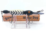 Vintage Wooden Bomber Water Dog 1714 Black/white Ribs Color with Box