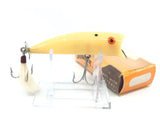 Bomber Popper 01 White with Tail, Spinner and Box