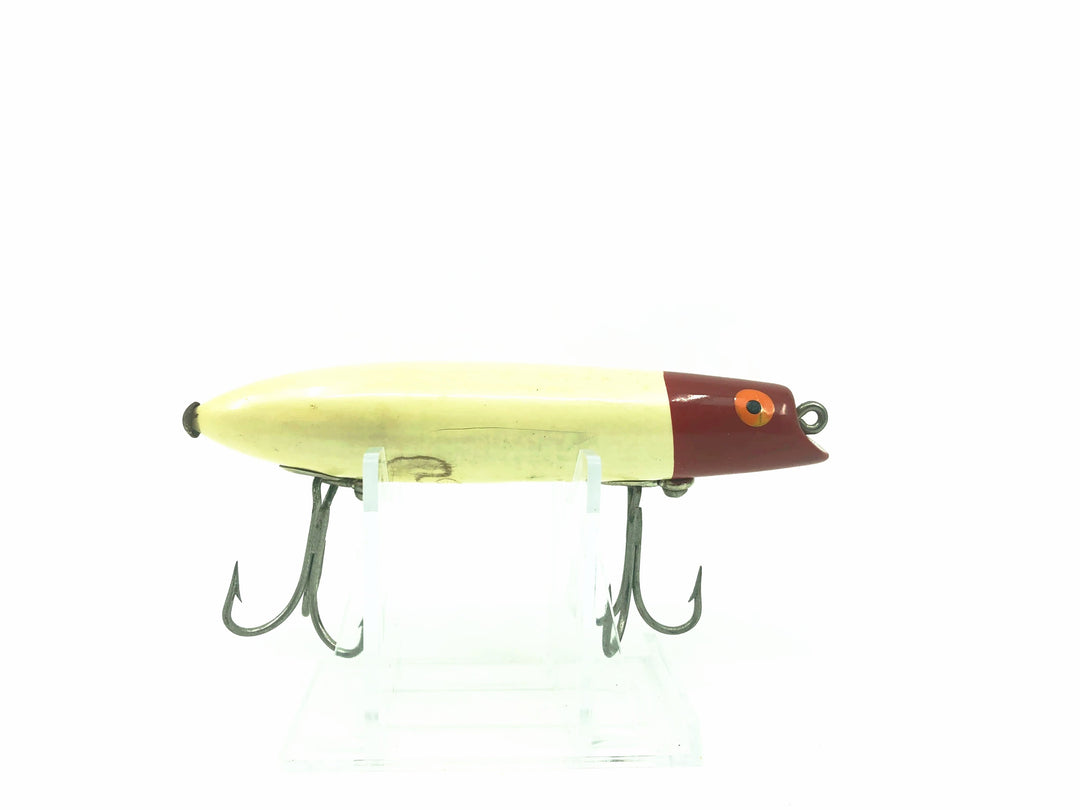 Vintage Wooden 4500 Bomber Jerk 04 Red Head/White Body Color