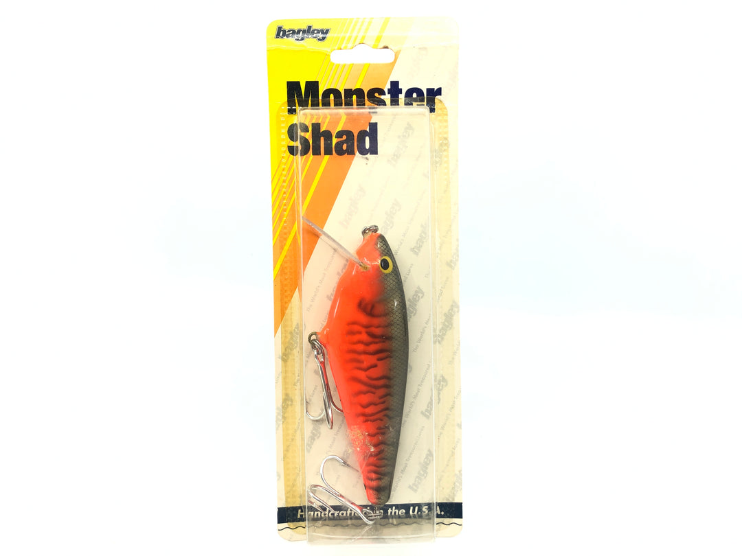 Bagley Monster Shad MSS LM2 Little Musky on Orange Color New on Card Old Stock
