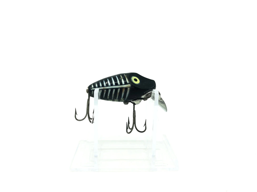 Heddon Midgit Digit River Runt Spook 9020 XBW Black Shore Minnow Color