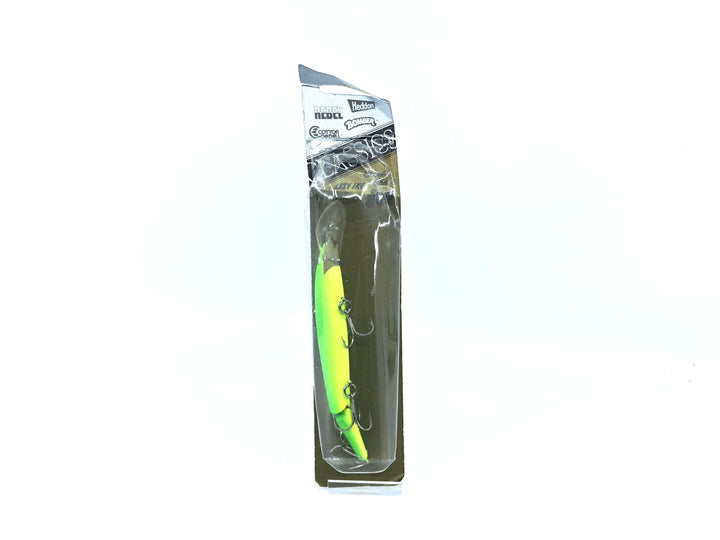Rebel Jointed Fastrac Pradco Classic Color #141 Fluorescent Green/Chartreuse Belly and Stripes on Card