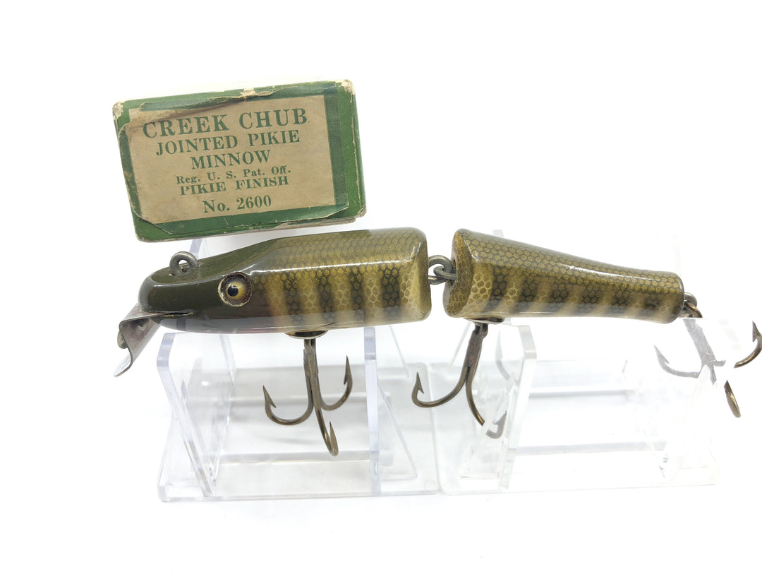 Creek Chub Jointed Pikie 2600 in Box Wooden Lure GE DLT