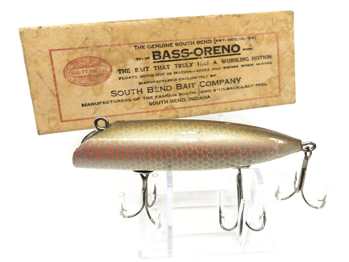 South Bend Bass Oreno 973-RSF Scale Finish with Red Blend in Matching Oversize Intro Box