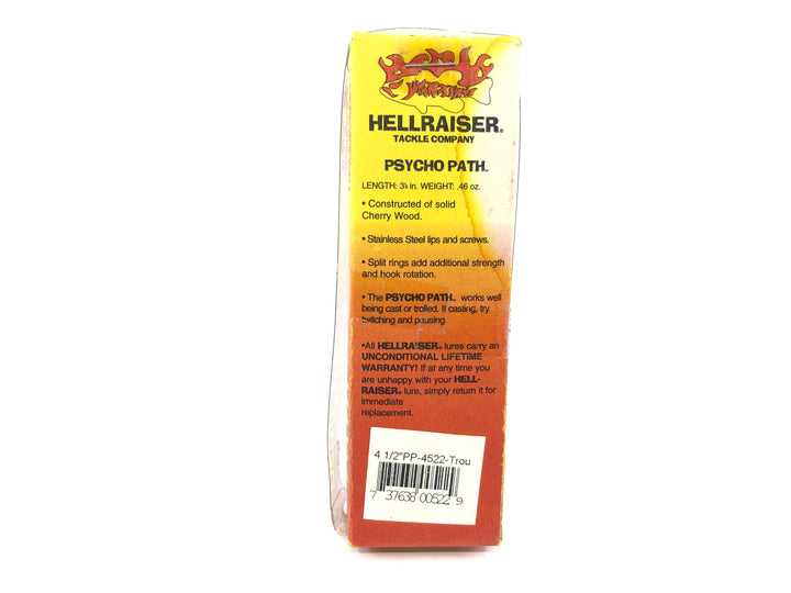 Vintage Hellraiser Psycho Path Musky Lure 4.5" Trout Color New in Box Old Stock
