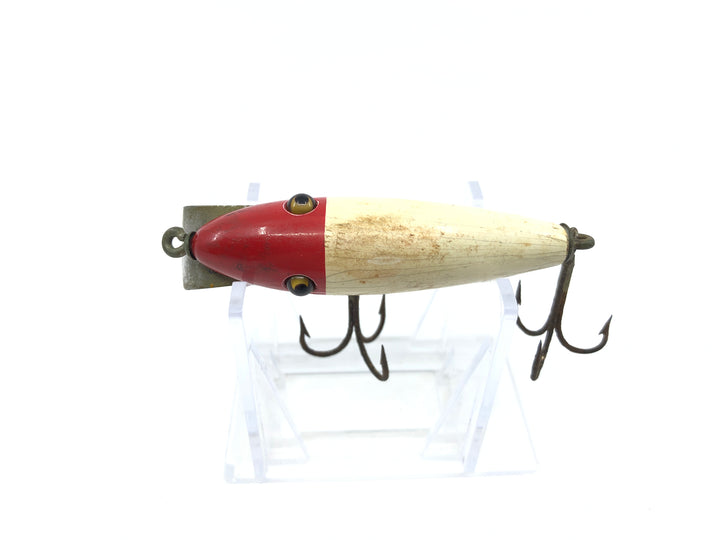Shur-Strike Baby Pikie Red and White Color Wooden Lure Glass Eyes