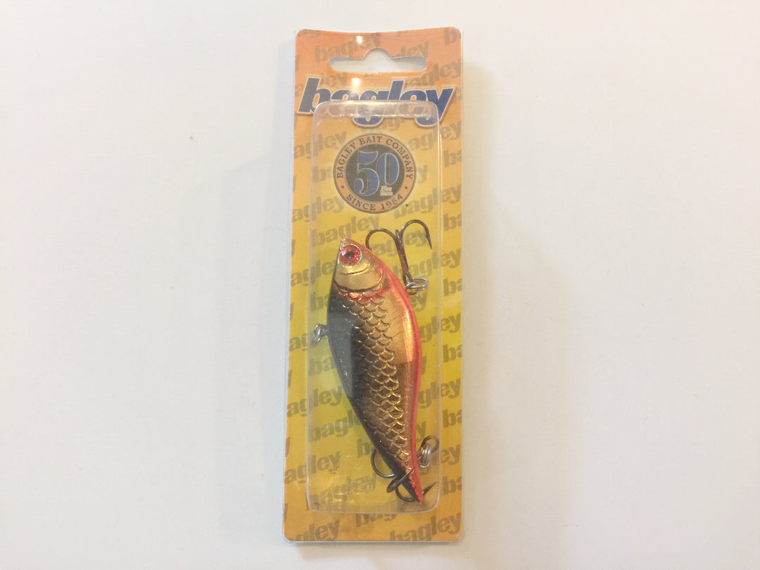 Bagley Lipless Lure 509-OLC12 - Gold/Blk Back Orange Belly Rattling Crankbait