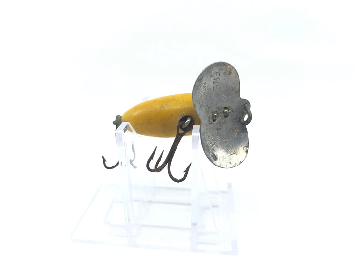 Arbogast Mini Jitterbug Silver Stripes and Yellow Color