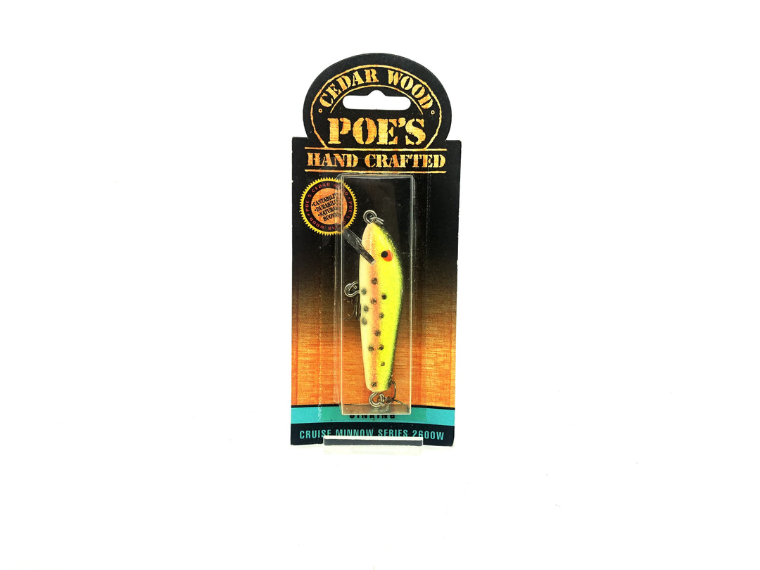 Poe's Cruise Minnow Series 2600W, Rainbow Trout Color on Card