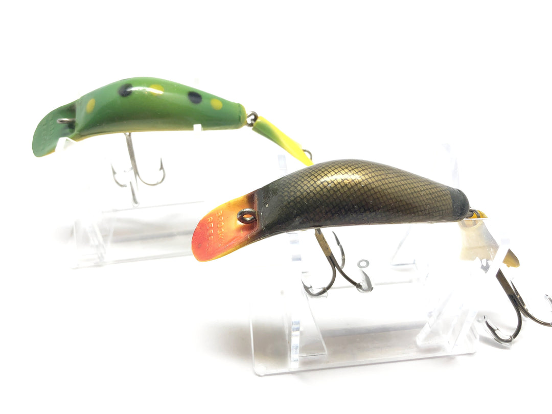 Lot of Two Brook's Reefer Baits Frog and Black Scale Colors