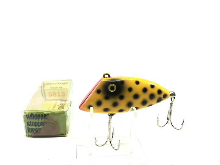 Whopper Stopper Vintage Bayou Boogie in Box Yellow with Black Dots Color 5013
