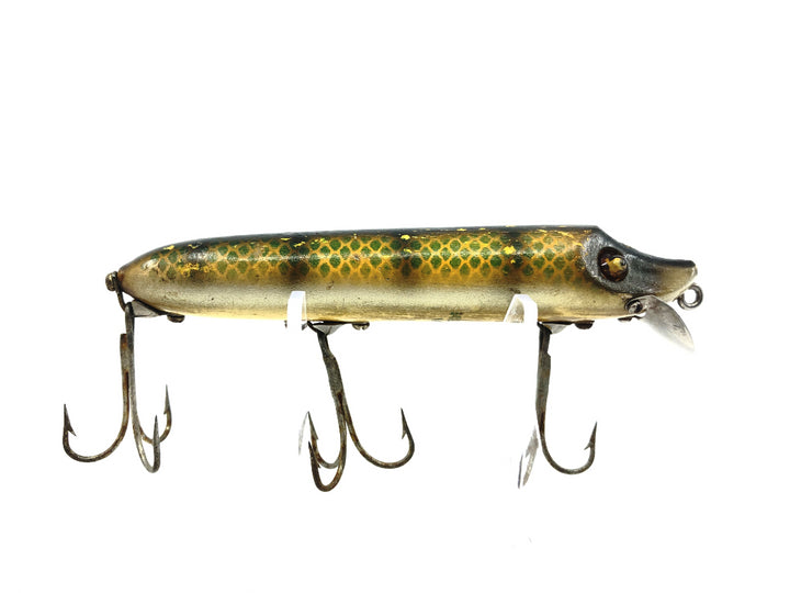 Wooden Heddon Vamp Pike Scale "Goggle Eyes"