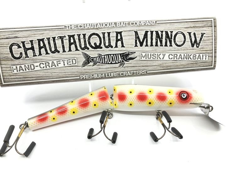 Jointed Chautauqua 8" Minnow Musky Lure Special Order Color "Strawberry"