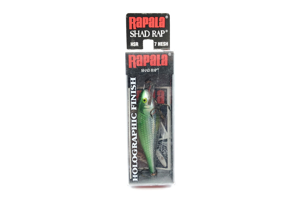 Rapala Holographic Shad Rap HSR-7 P HESH Holographic Emerald Shiner Color New in Box Old Stock