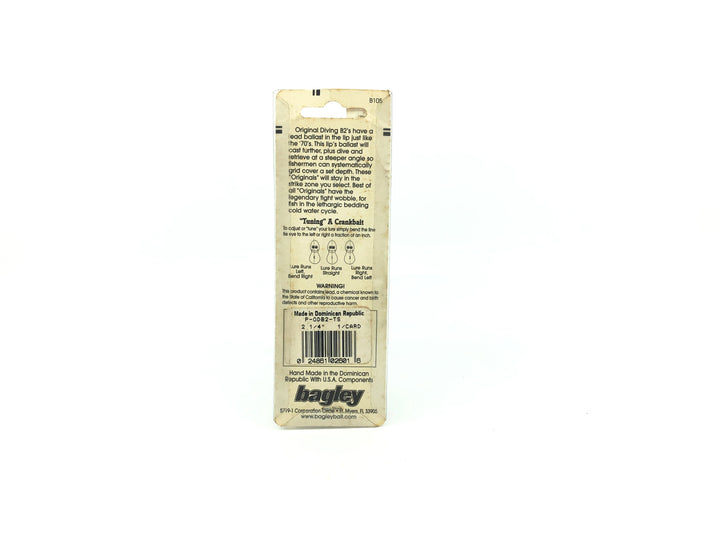 Bagley Diving Balsa B2 DB2-TS Tennessee Shad Color, New on Card