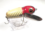 Heddon Crazy Crawler 2100 Wooden Lure in Red Head White Body Color